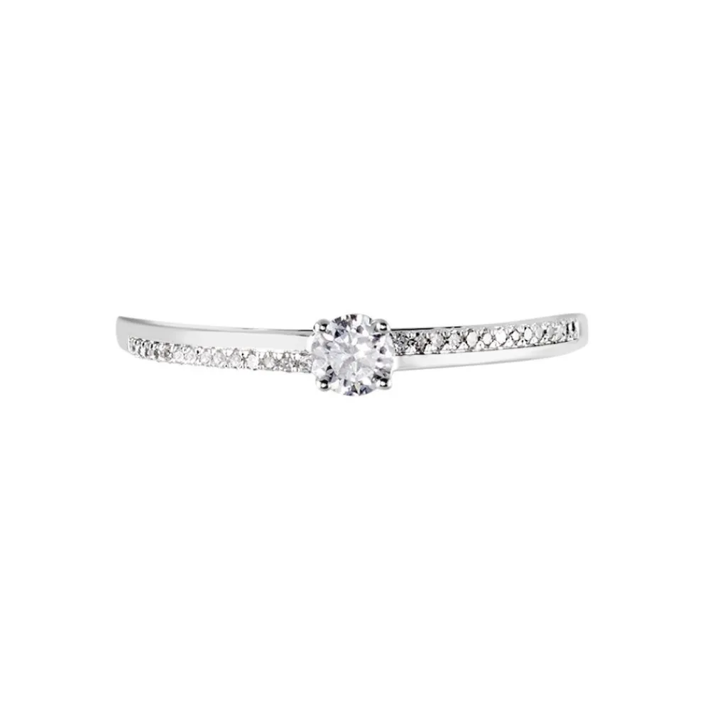 Bague Solitaire Alexandra Or Blanc Diamant|Marc Orian Hot