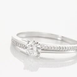 Bague Solitaire Alexandra Or Blanc Diamant|Marc Orian Outlet