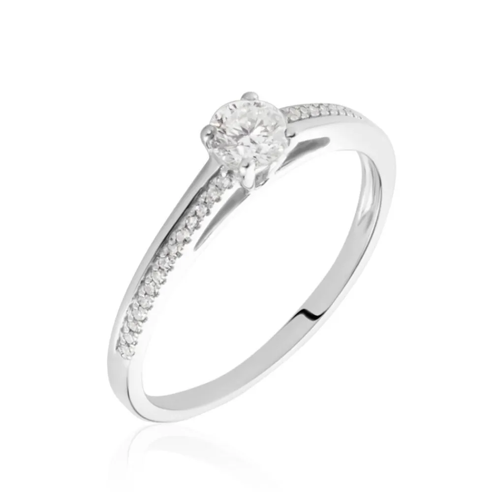 Bague Solitaire Alexandra Or Blanc Diamant|Marc Orian Outlet