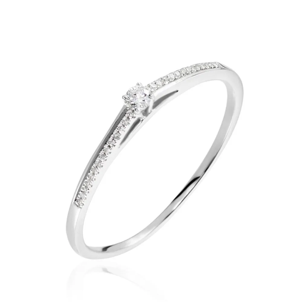 Bague Solitaire Alexandra Or Blanc Diamant|Marc Orian Best