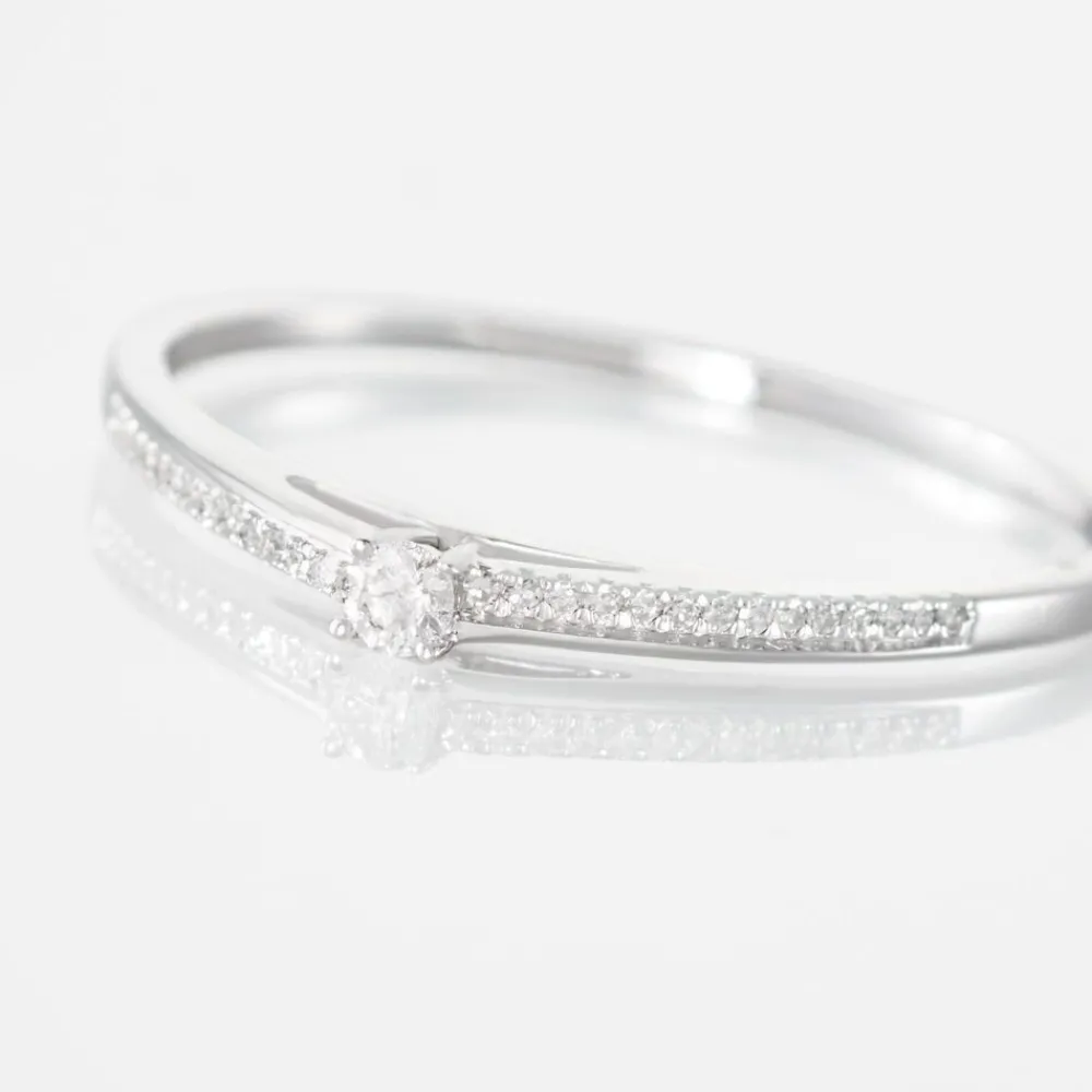 Bague Solitaire Alexandra Or Blanc Diamant|Marc Orian Best