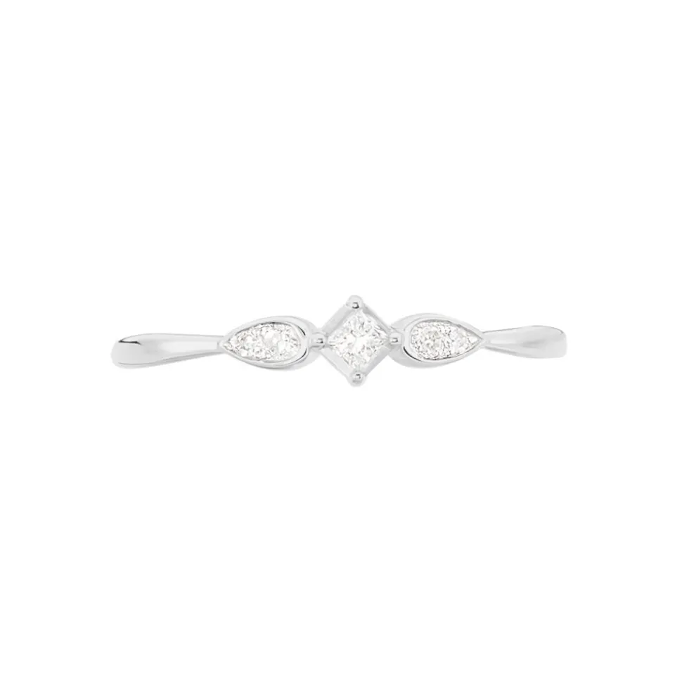 Bague Solitaire Alwyn Or Blanc Diamant
