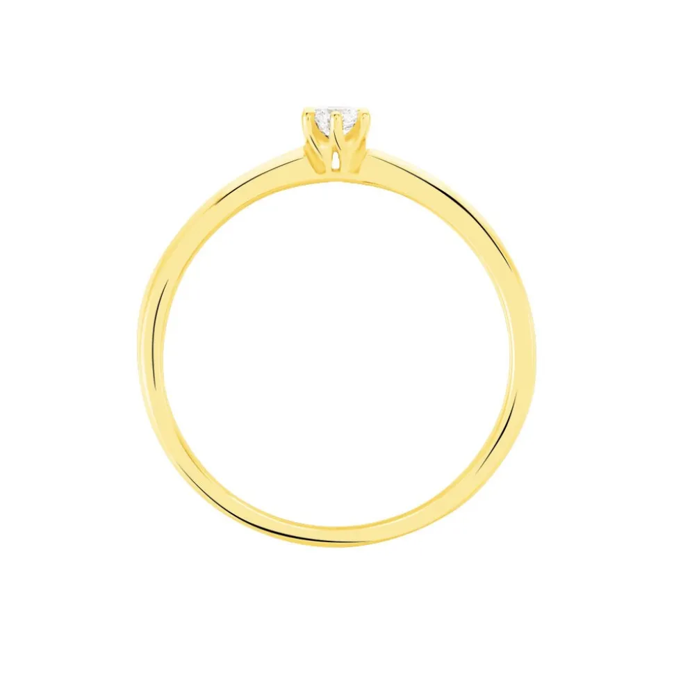 Bague Solitaire Annelies Or Jaune Diamant