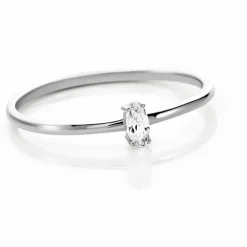 Bague Solitaire Argent Blanc 1er Solitaire Oxyde De Zirconium|Marc Orian Clearance