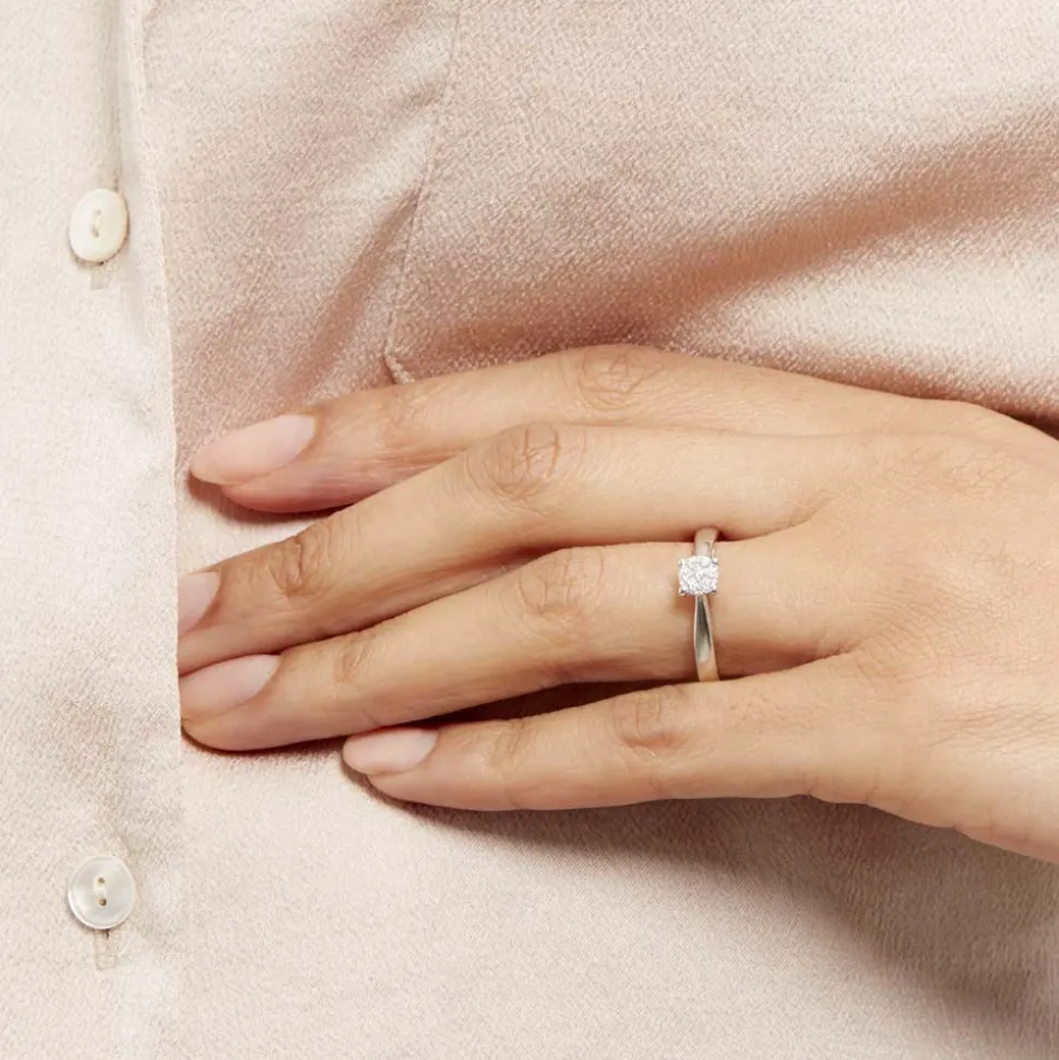 Bague Solitaire Artemis Or Blanc Diamant