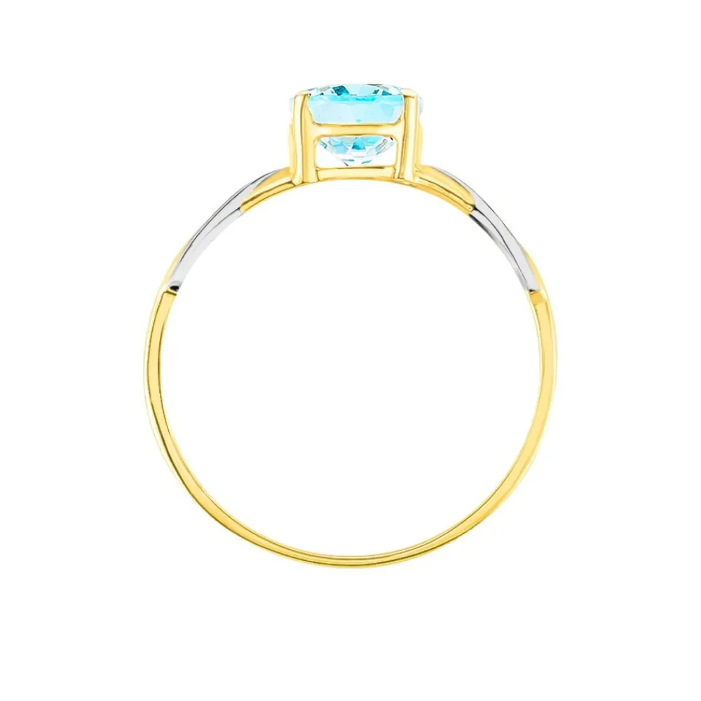 Bague Solitaire Bonnie Or Bicolore Topaze|Marc Orian Online