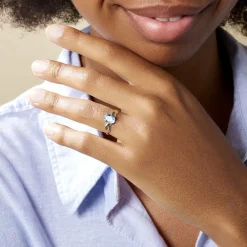 Bague Solitaire Bonnie Or Bicolore Topaze|Marc Orian Online