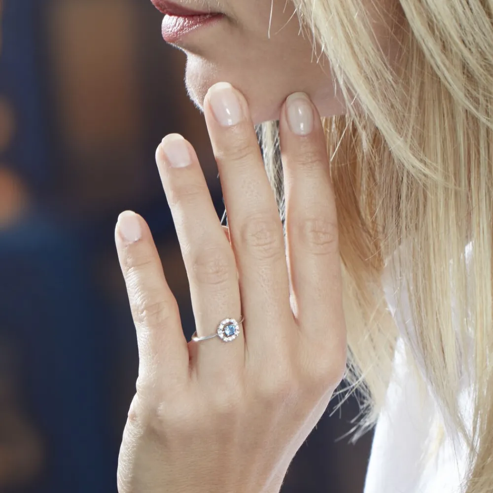 Bague Solitaire Carren Argent Blanc Oxyde De Zirconium|Marc Orian Hot