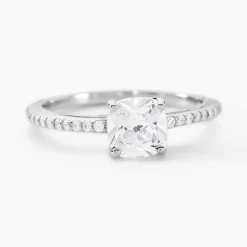 Bague Solitaire Celina Argent Blanc Oxyde De Zirconium|Marc Orian Clearance