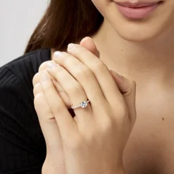 Bague Solitaire Celina Argent Blanc Oxyde De Zirconium|Marc Orian Clearance