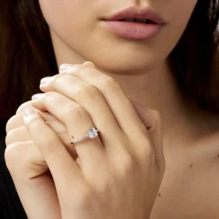 Bague Solitaire Celina Argent Blanc Oxyde De Zirconium|Marc Orian Clearance