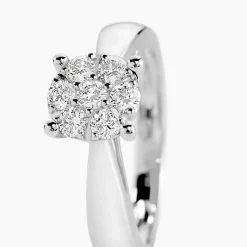 Bague Solitaire Charlene Or Blanc Diamant Synthetique