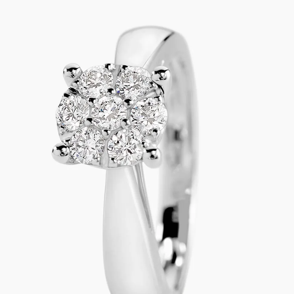Bague Solitaire Charlene Or Blanc Diamant Synthetique