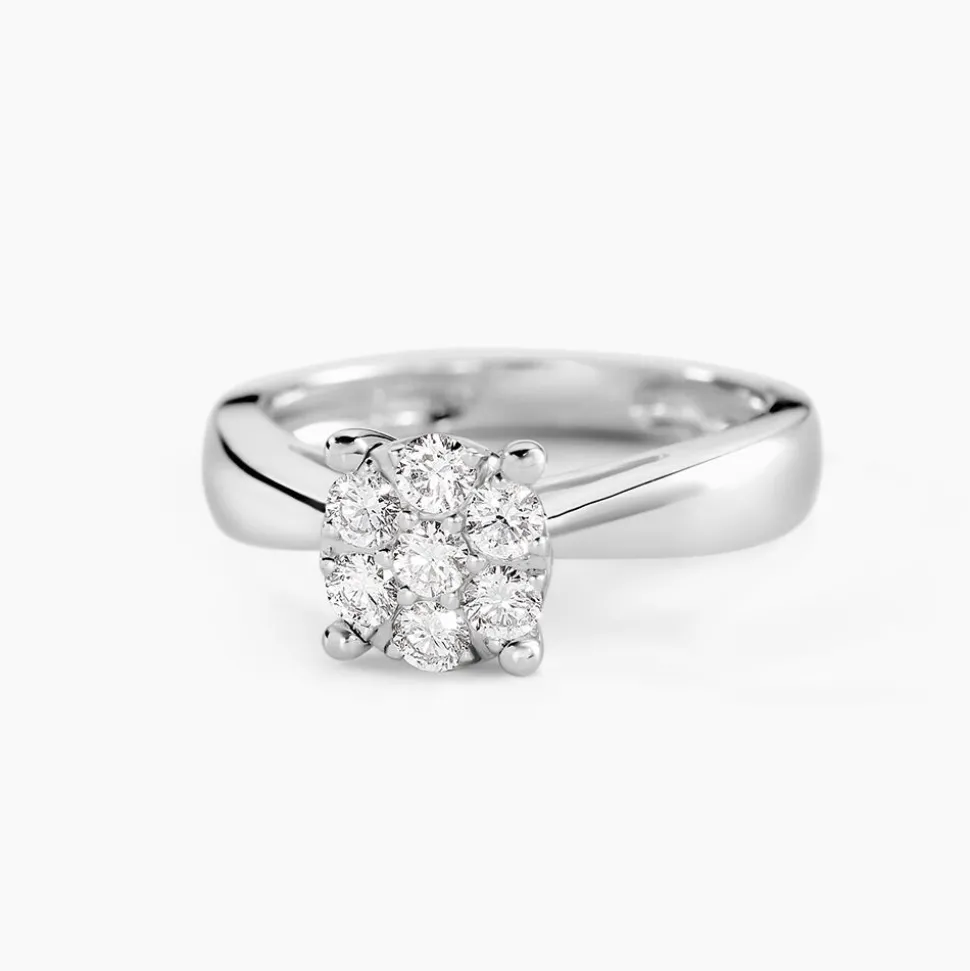 Bague Solitaire Charlene Or Blanc Diamant Synthetique