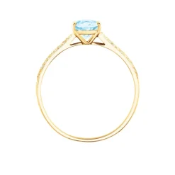 Bague Solitaire Crista Or Jaune Topaze Et Oxyde|Marc Orian Hot