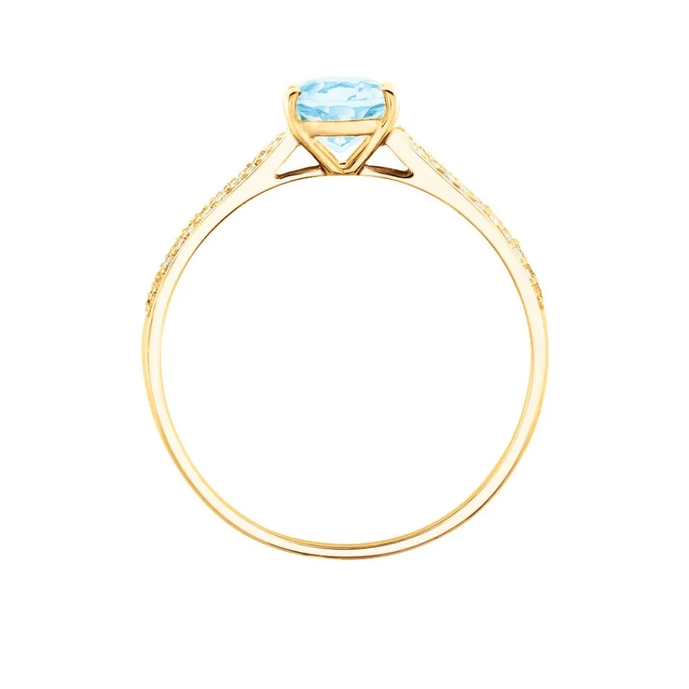 Bague Solitaire Crista Or Jaune Topaze Et Oxyde|Marc Orian Hot