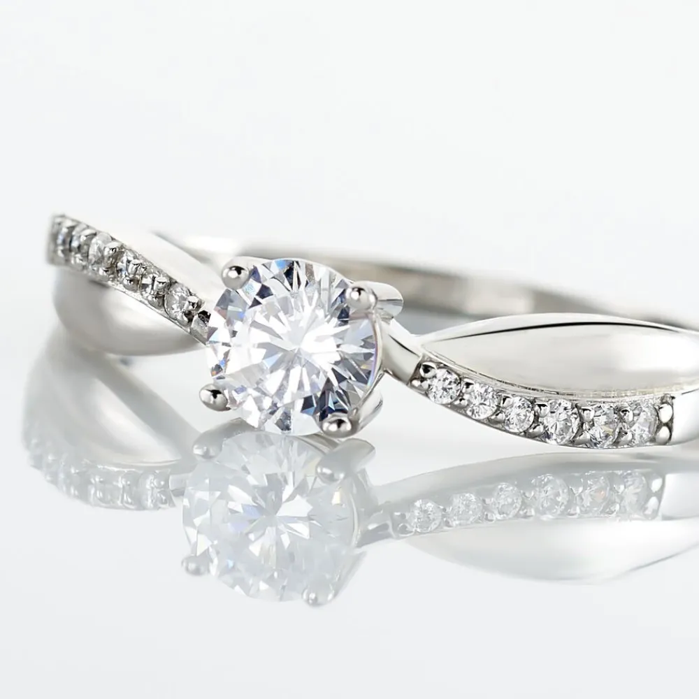 Bague Solitaire Doralicia Argent Blanc Oxyde De Zirconium|Marc Orian Hot