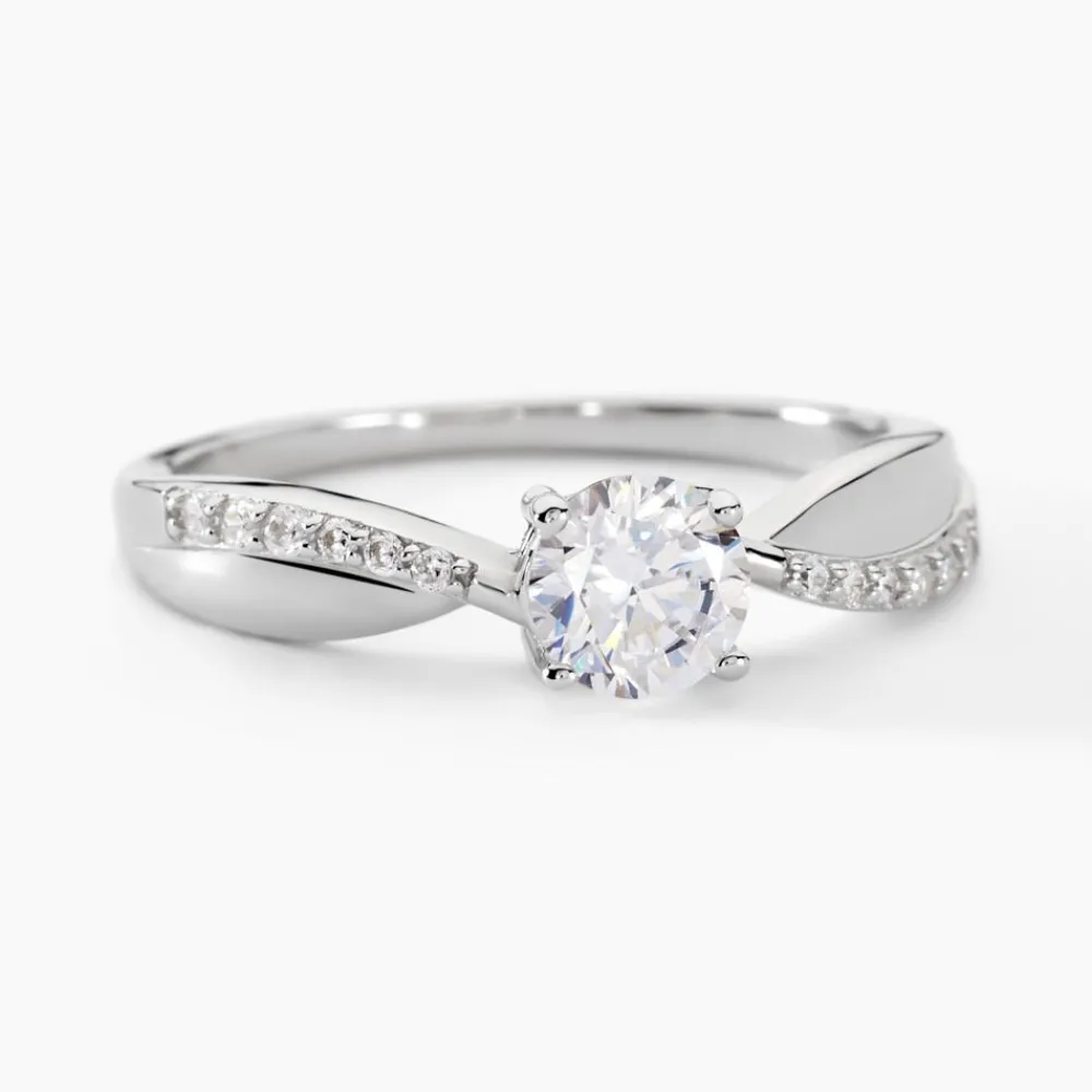 Bague Solitaire Doralicia Argent Blanc Oxyde De Zirconium|Marc Orian Hot