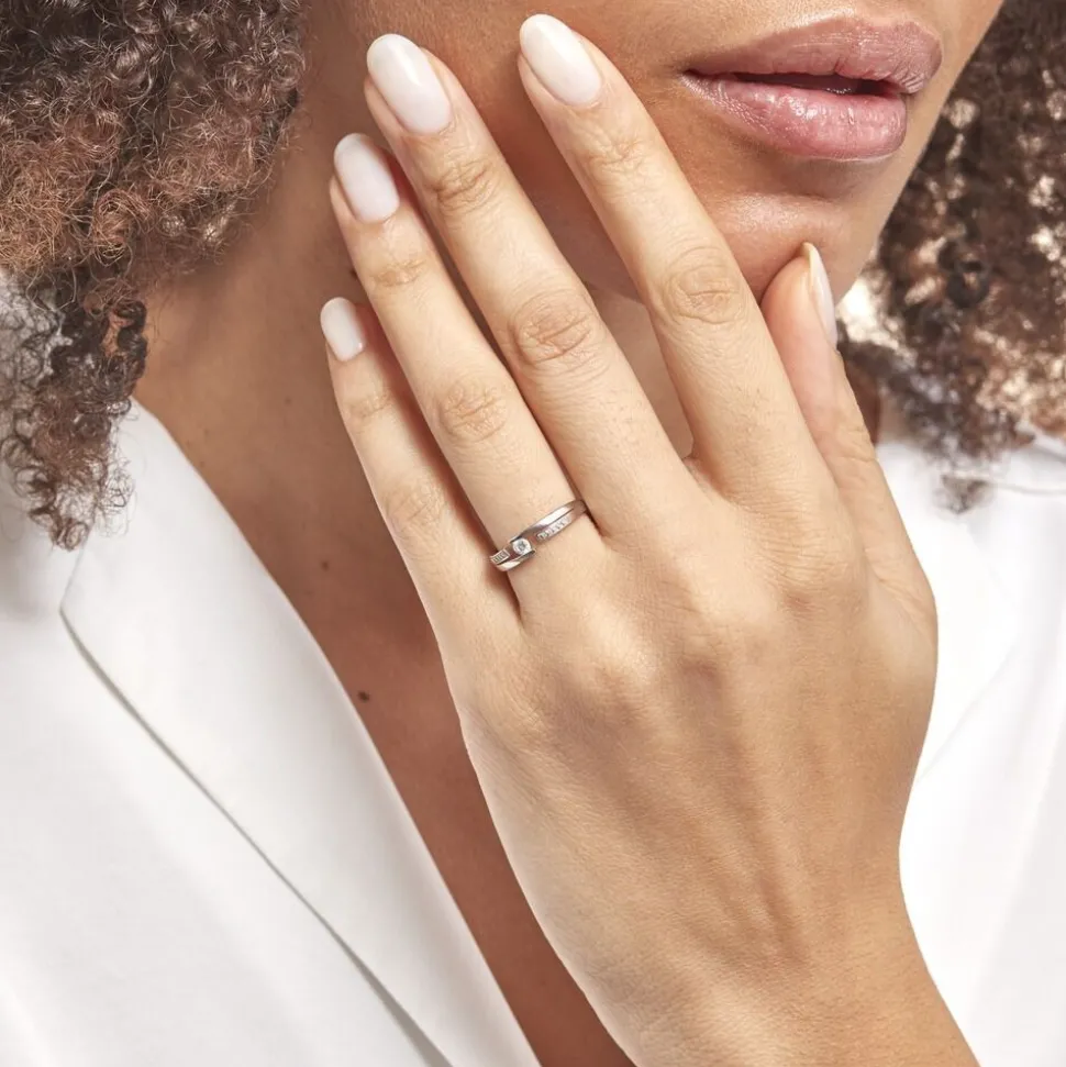 Bague Solitaire Elisa Or Blanc Diamant