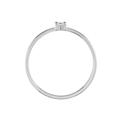 Bague Solitaire 1er Solitaire Argent Blanc Oxyde De Zirconium|Marc Orian Discount