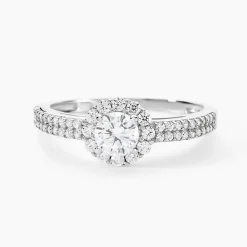 Bague Solitaire Fathima Or Blanc Oxyde De Zirconium|Marc Orian New