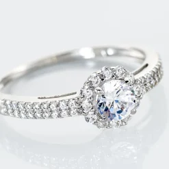 Bague Solitaire Fathima Or Blanc Oxyde De Zirconium|Marc Orian New