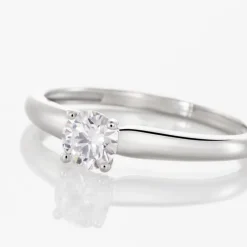 Bague Solitaire Flora Or Blanc Diamant|Marc Orian Clearance