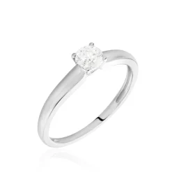 Bague Solitaire Flora Or Blanc Diamant|Marc Orian Best