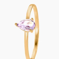 Bague Solitaire Goutte Or Jaune Améthyste|Marc Orian New