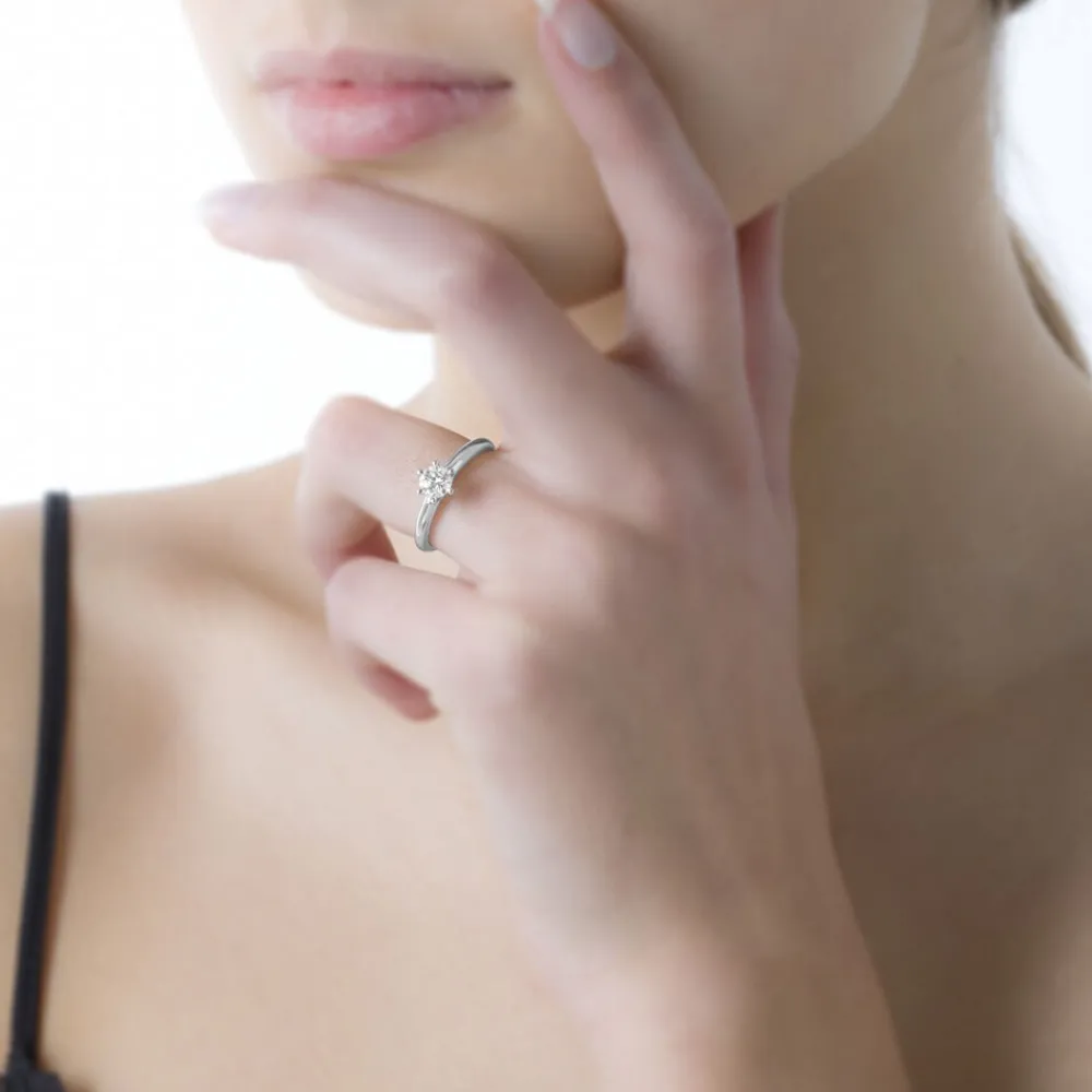 Bague Solitaire Guenolee Or Blanc Diamant|Marc Orian Best