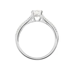 Bague Solitaire Hamane Argent Blanc Oxyde De Zirconium|Marc Orian New