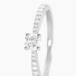 Bague Solitaire Hemera Or Blanc Diamant