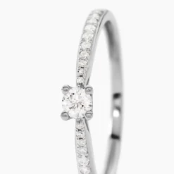 Bague Solitaire Hemera Or Blanc Diamant