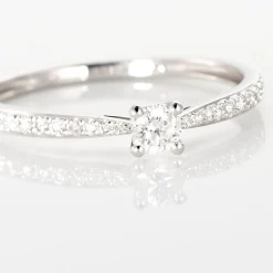 Bague Solitaire Hemera Or Blanc Diamant