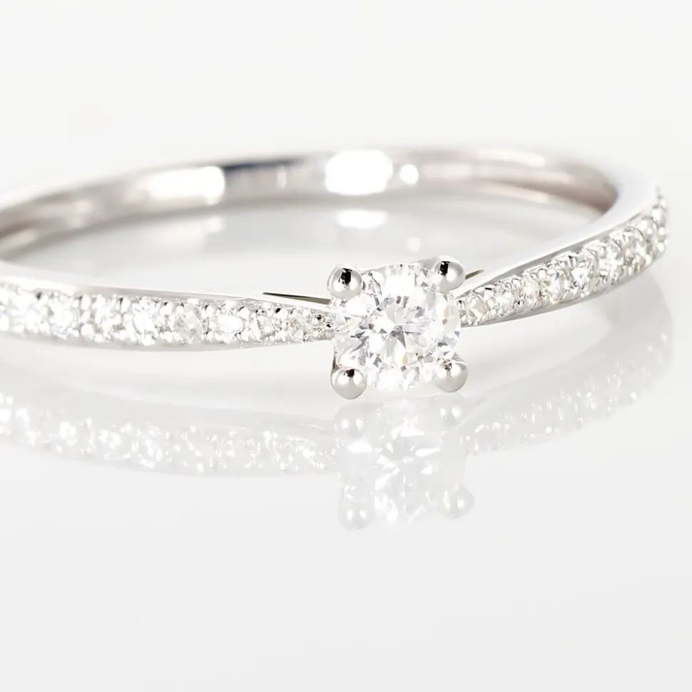 Bague Solitaire Hemera Or Blanc Diamant