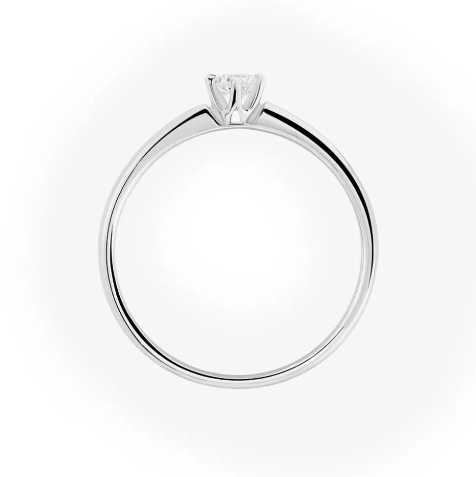 Bague Solitaire Ihsane Or Blanc Diamant