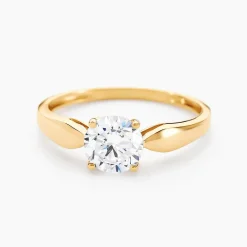 Bague Solitaire Illyana Or Jaune Oxyde De Zirconium|Marc Orian Discount