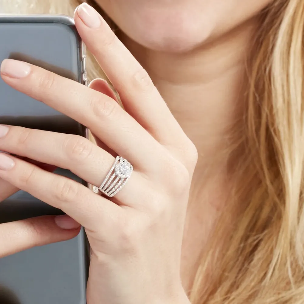 Bague Solitaire Iolente Argent Oxyde De Zirconium|Marc Orian Best
