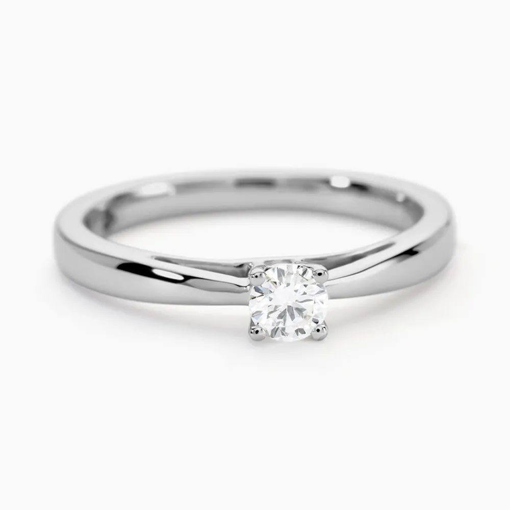 Bague Solitaire Iris Or Blanc Diamant|Marc Orian Discount