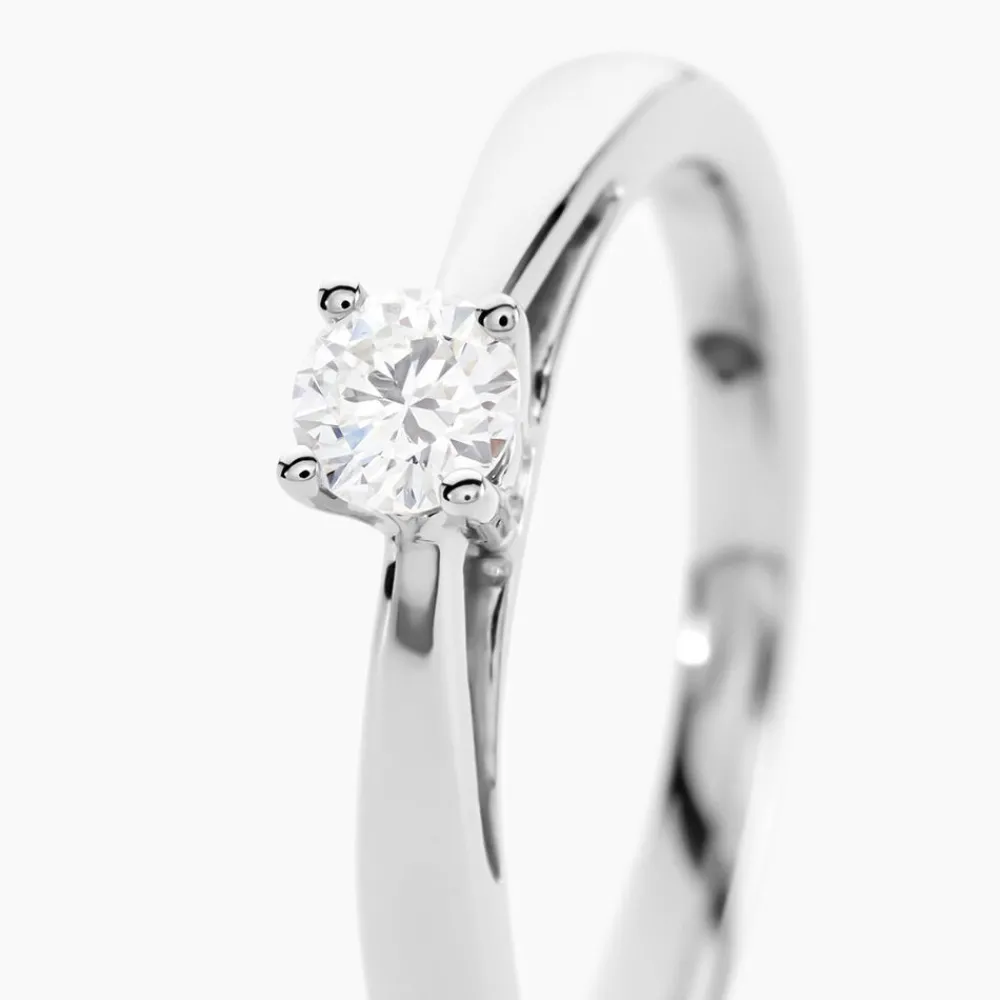 Bague Solitaire Iris Or Blanc Diamant|Marc Orian Discount