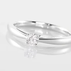 Bague Solitaire Iris Or Blanc Diamant|Marc Orian Discount