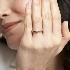 Bague Solitaire Iris Or Blanc Diamant|Marc Orian Online
