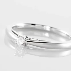 Bague Solitaire Iris Or Blanc Diamant|Marc Orian Online