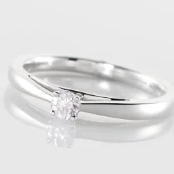 Bague Solitaire Iris Or Blanc Diamant|Marc Orian