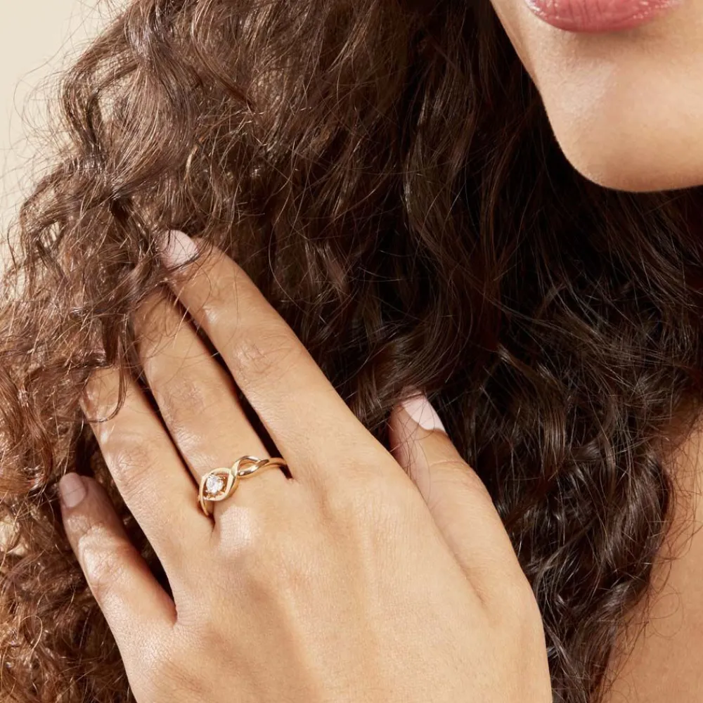 Bague Solitaire Jaume Plaqué Or Oxyde De Zirconium|Marc Orian Hot