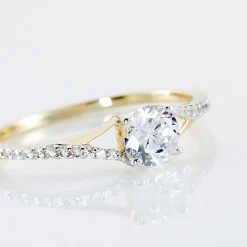 Bague Solitaire Jessa Or Jaune Oxyde De Zirconium|Marc Orian New