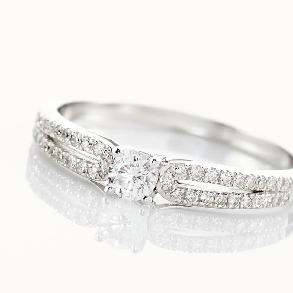 Bague Solitaire Katalina Or Blanc Diamant