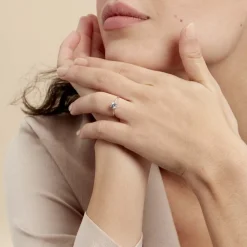 Bague Solitaire Lydia Argent Blanc Oxyde De Zirconium|Marc Orian Best