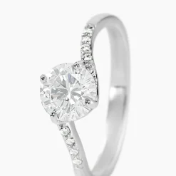 Bague Solitaire Maelane Argent Blanc Oxyde De Zirconium