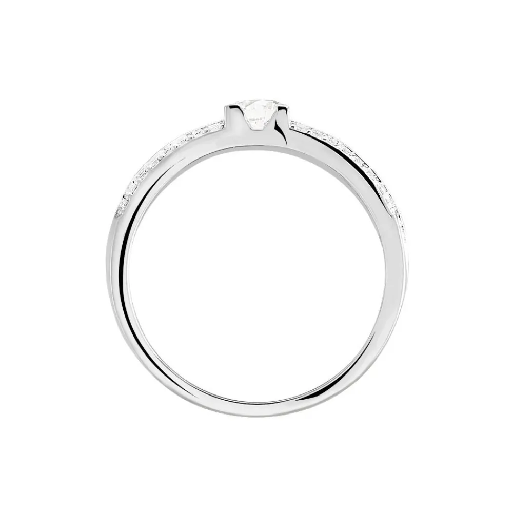 Bague Solitaire Maevane Argent Blanc Oxyde De Zirconium|Marc Orian Discount